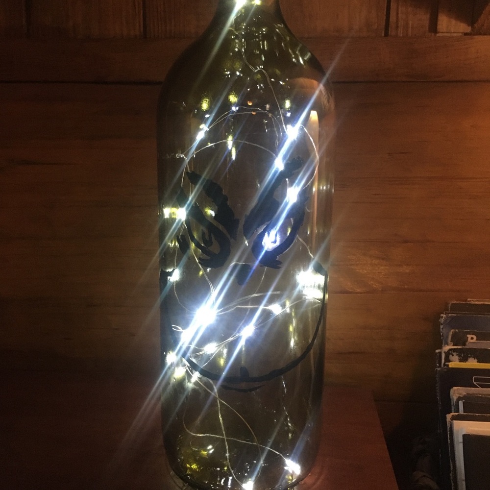Grinch bottle light